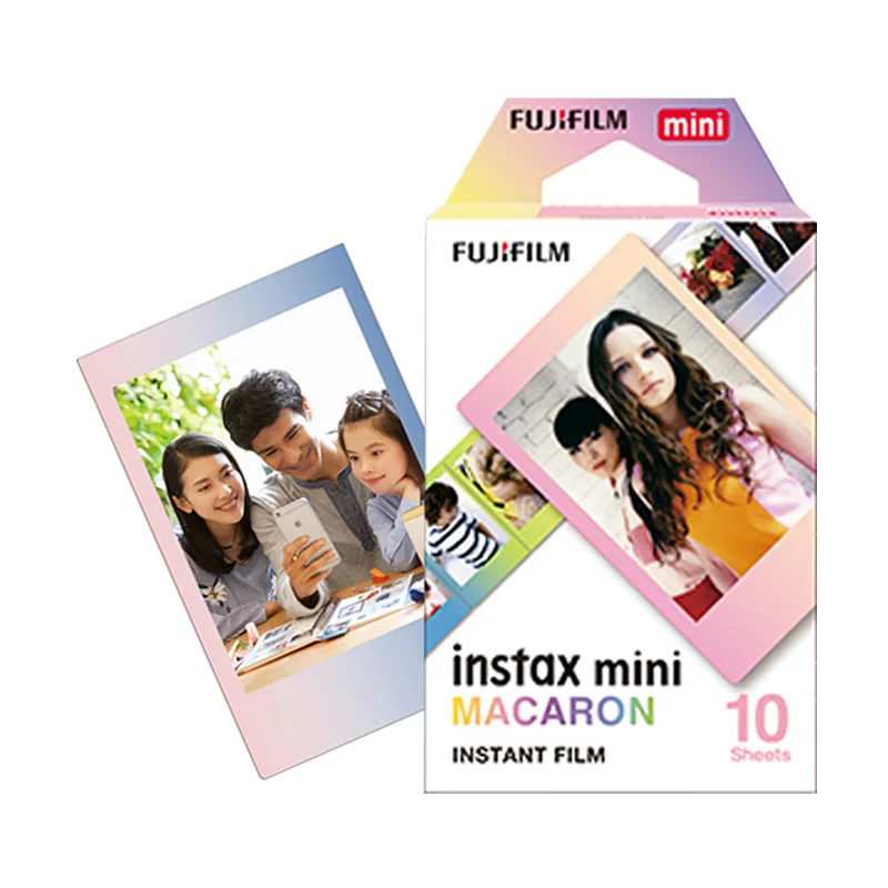 Подлинная Fujifilm Instax Mini 8 9 цветная фотобумага 10 шт. для Fuji 9 8 7s 50 90 25 70 Share SP-2 SP-1 Liplay мгновенная камера - Цвет: Macaroon