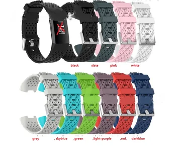 

50pcs.New Sports Silicone Charge3 Texture Strap Band Strap For Fit-bit Charge3 watch