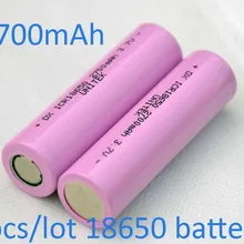 6 шт UNITEK 3,7 v ICR 18650 литий-ионная батарея 2700mah перезаряжаемая литиевая батарея для фонарика и факела Замена для samsung 18650 26f