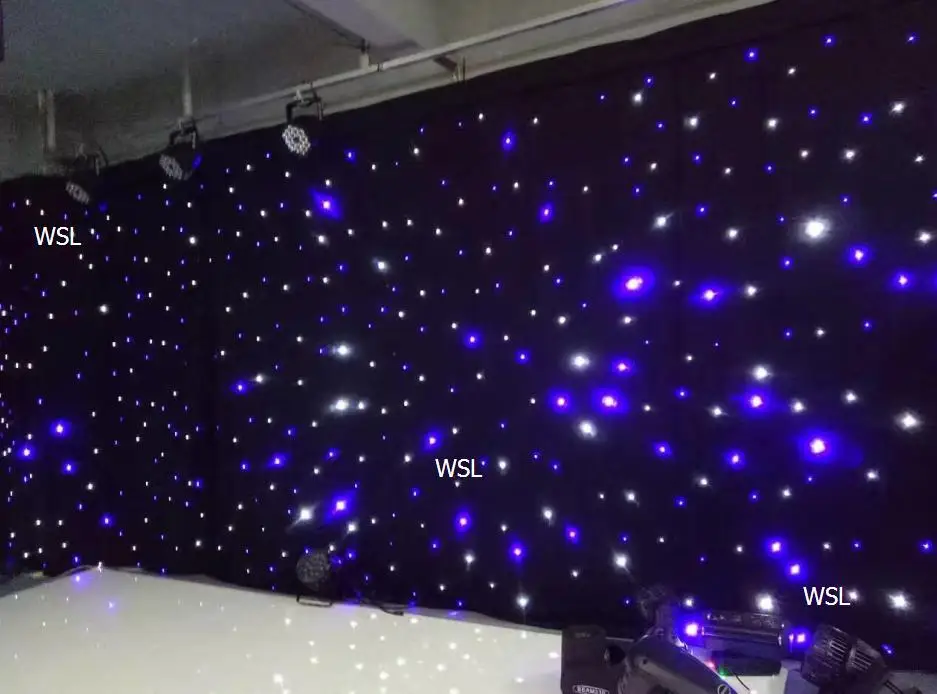 Бесплатная доставка синий и белый светодиод 3*4 м DJ кабина|led backdrops|led curtain backdropbackdrop