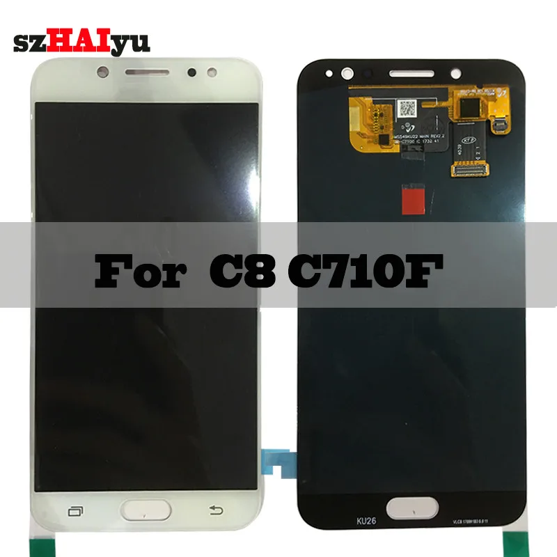 

SZHAIYU 5.5'' Adjust Brightness LCD For Samsung Galaxy C8 C710 C710F /DS Screen LCD Display Touch Screen Digitizer Pancel