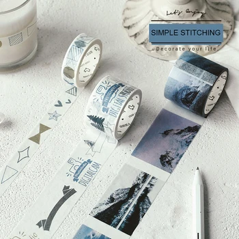 

Washi Tape for DIY Gift Wrapping Scrapbooking and Craft, Sticky Adhesive Paper Masking Tape with Lovely Printed Patterns