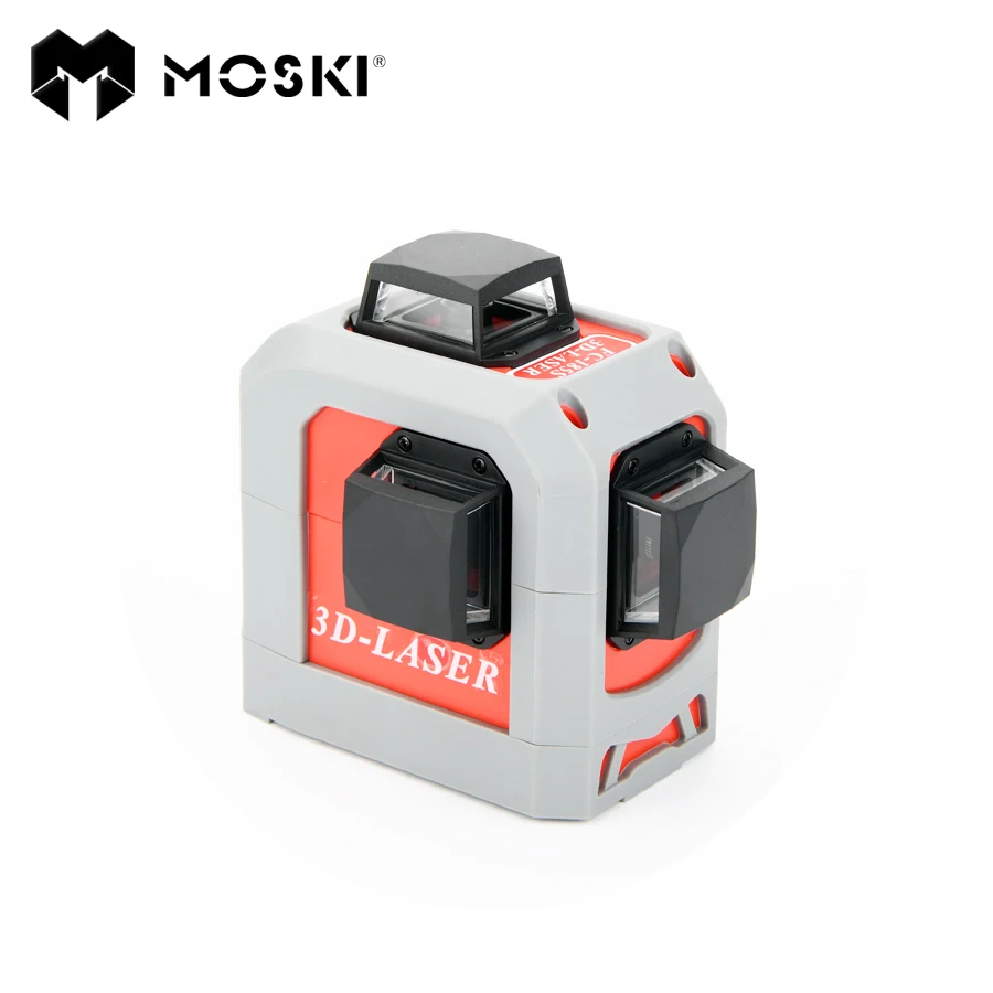 MOSKI 12 линий 3D лазерный уровень самонивелирующийся 360 горизонтальный и