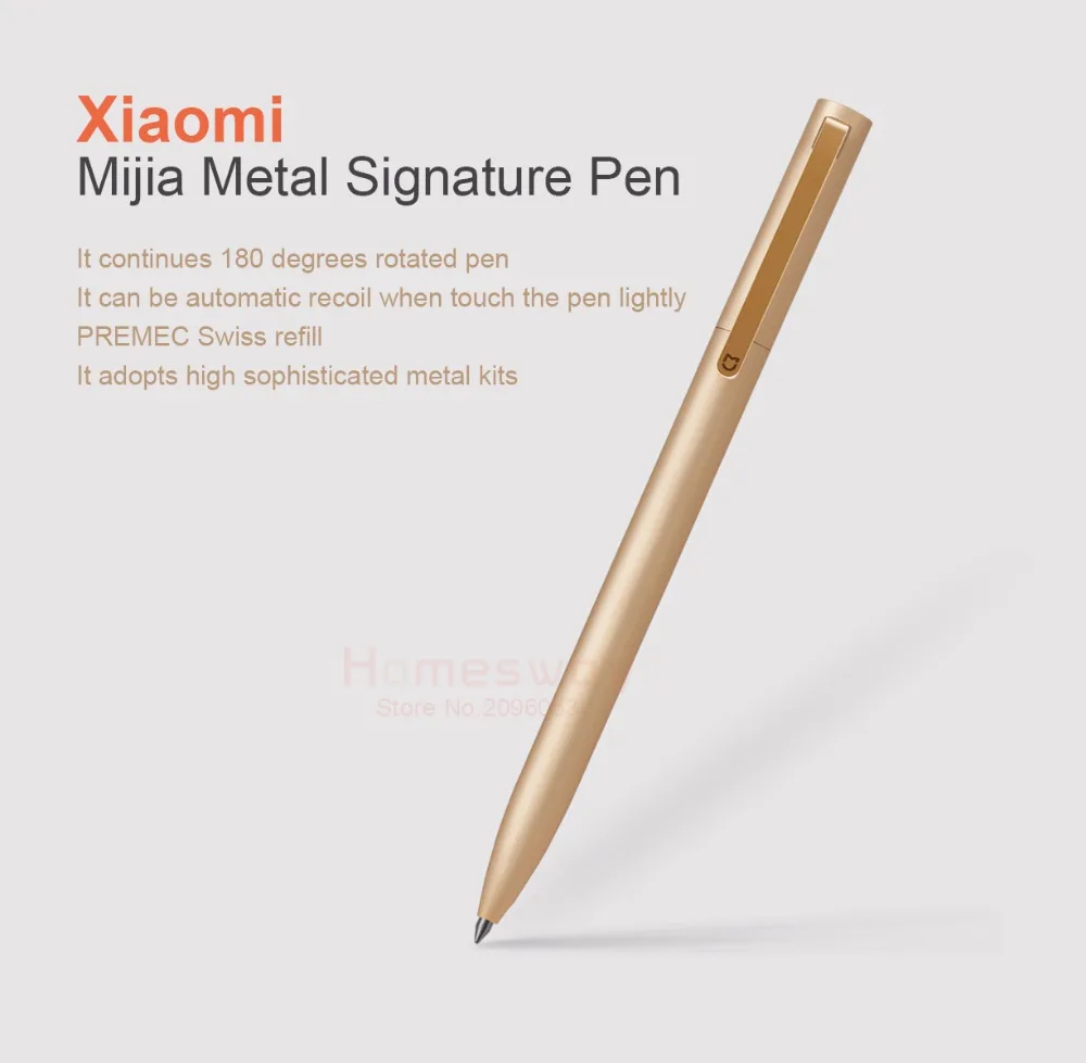 Xiaomi Mijia Sign Pen 9,5 мм ручка для подписи PREMEC гладкая швейцарская заправка MiKuni Япония чернила добавить Mijia ручка черный Заправка