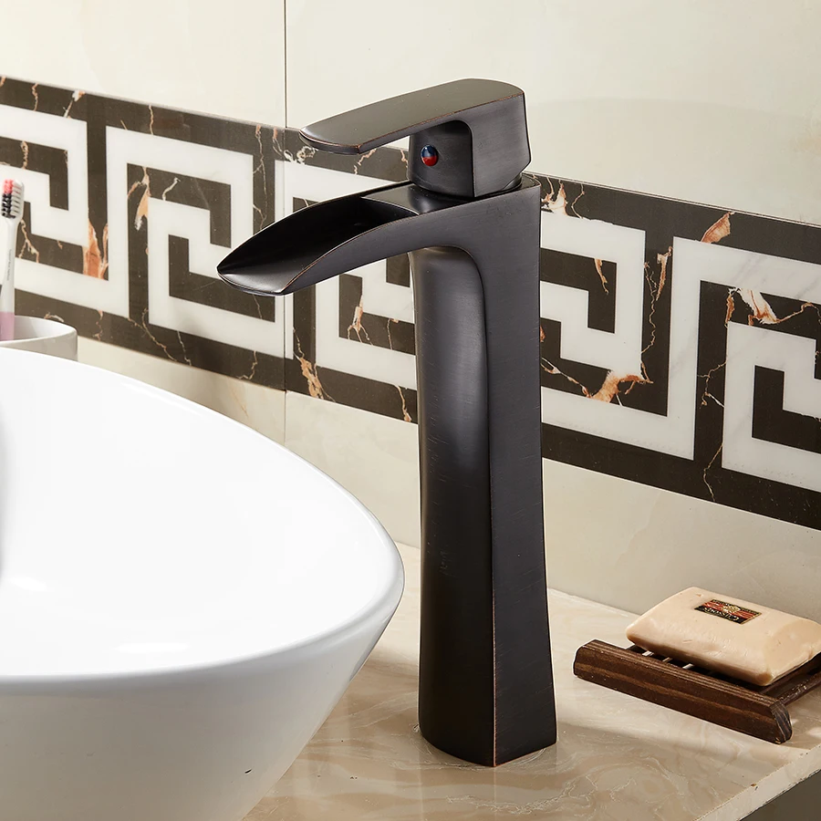 

Hot And Cold Water Basin Faucet Mixer Single Handle Single Hole Modern Style Wire Drawing Tap Square Multi-Function