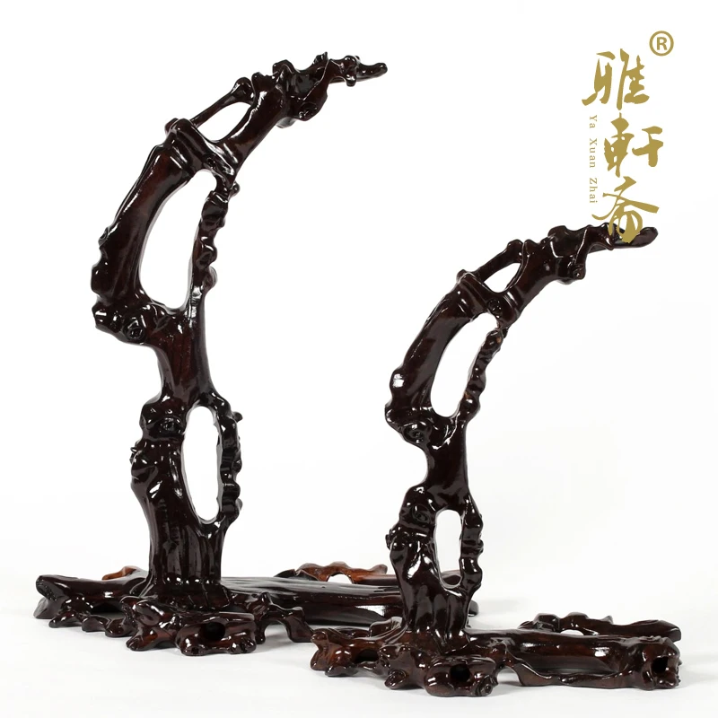 

H Gallery] black ornaments catalpas Zhai mahogany crafts jewelry jade jade carving frame hanging rack frame