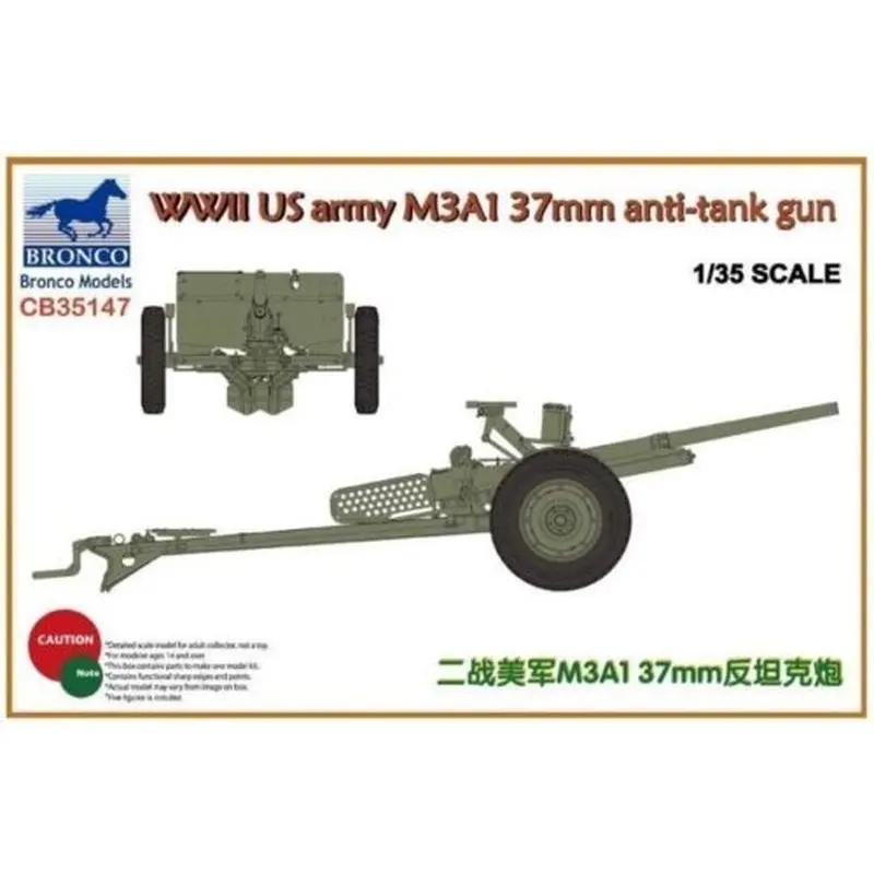 BRONCO CB35147 1/35 WWII армии США M3A1 37 мм комплект для модели с пистолетом-баком | Игрушки и
