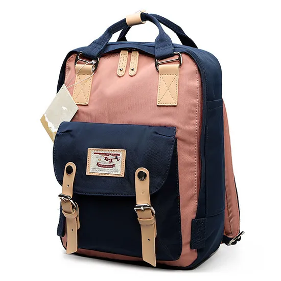 Холщовые рюкзаки для женщин, фирменный дизайн, маленький рюкзак для девушек, рюкзак для путешествий, школьные сумки для девочек, mochila mujer borse - Цвет: blue pink