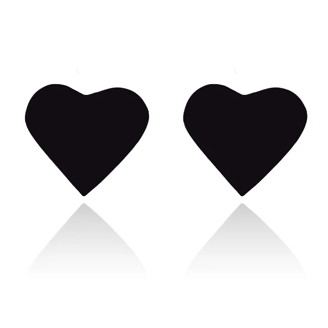Heart Earrings black