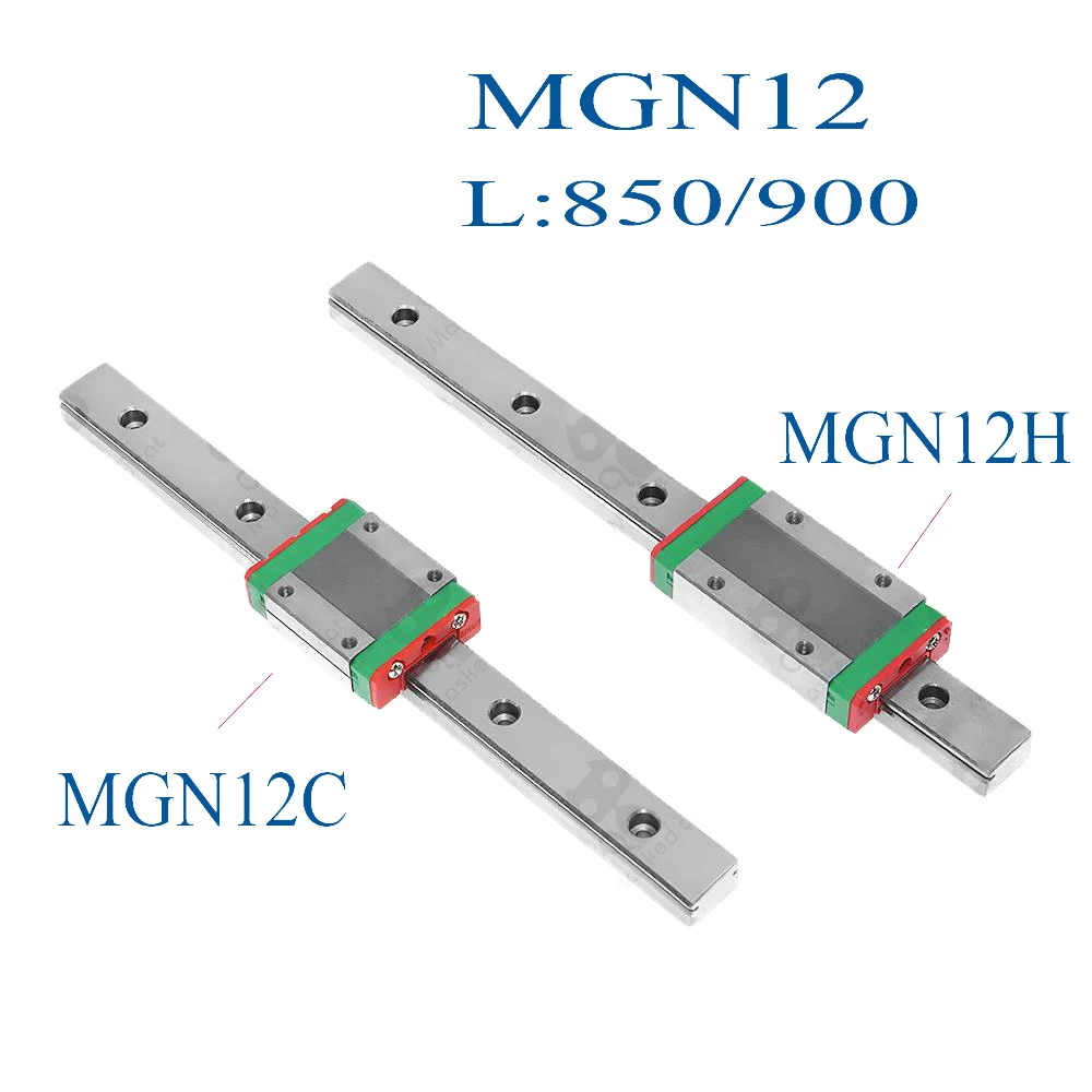 Части 3d принтера 12 мм линейная направляющая MGN12 850 мм/900 мм линейная направляющая+ MGN12C или MGN12H длинная линейная каретка