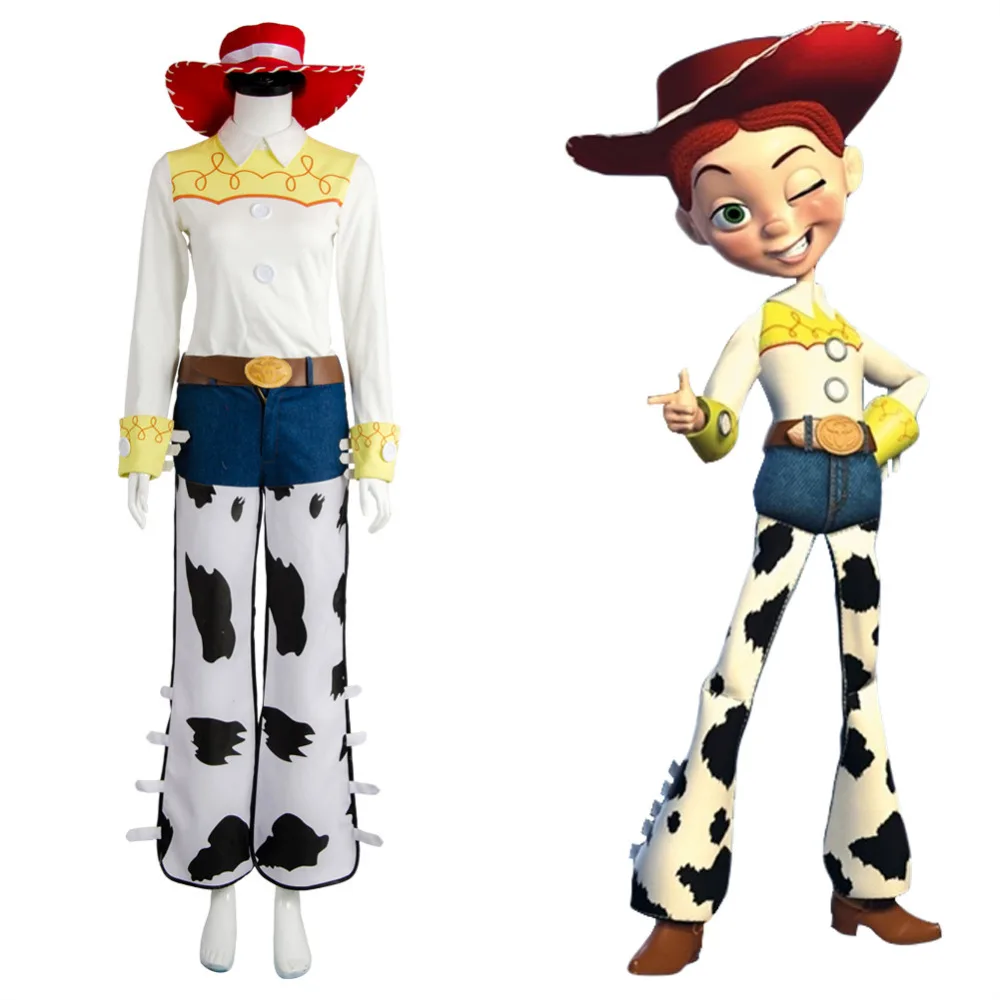 Toy Story The Yodeling Cowgirl Jessie Outfit Cosplay Costume Halloween ...