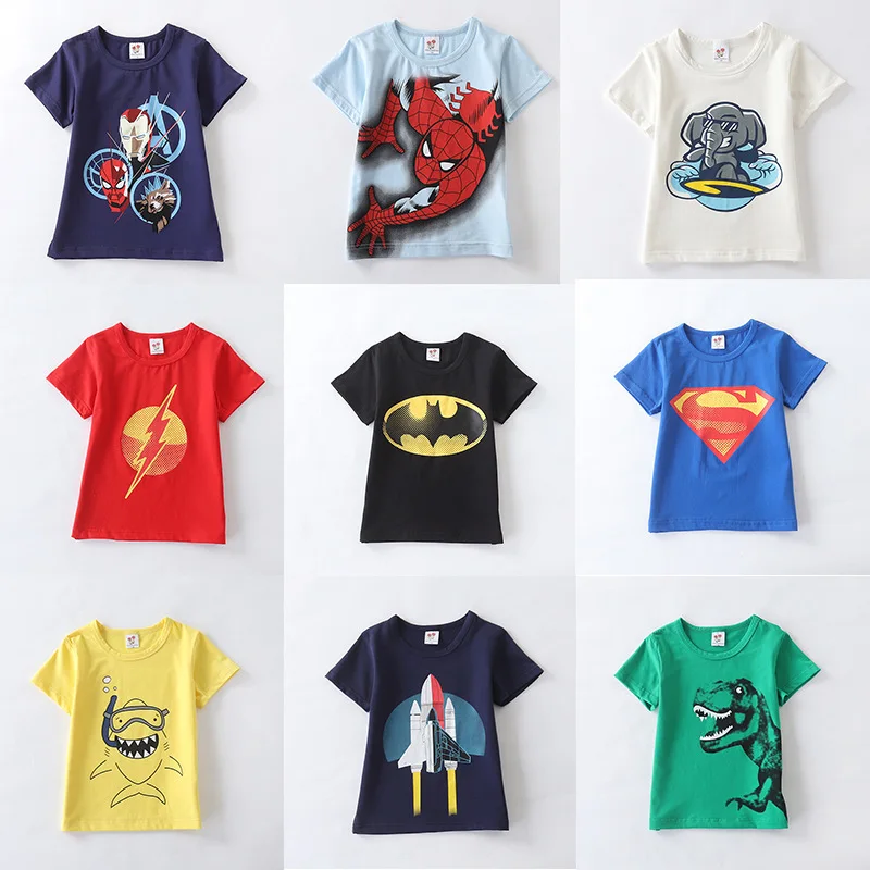 

Baby Boy Tops Boys Spiter man T Shirts 2019 Summer Kids Streetwear Pattern Girl Baby T-shirt Toddler Girl Tops Short Sleeve