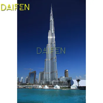 

5D DIY Diamond embroidery Cross stitch Full Square Diamond mosaic Burj Khalifa dubai Full Round Diamond painting Burj Khalifa