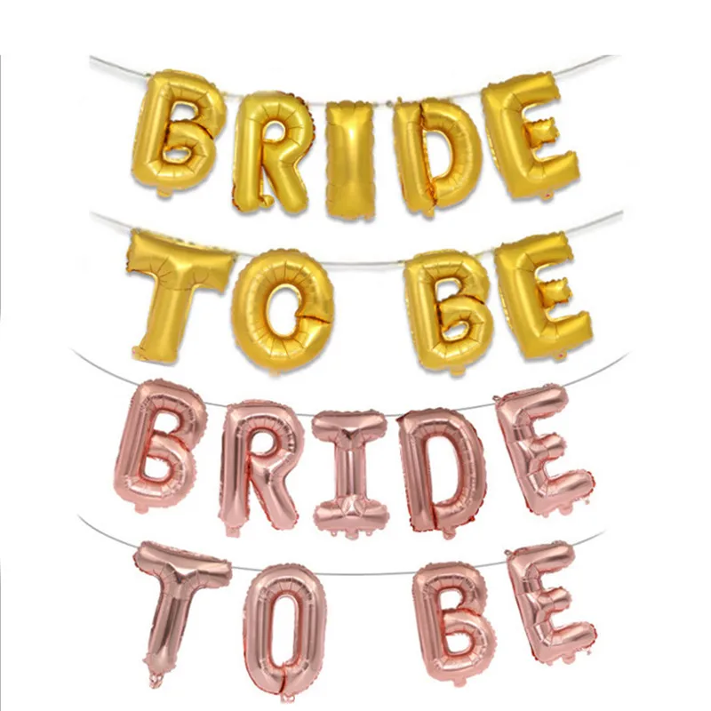 New Wedding Party Decoration Balloons Rose Gold Bride to be Team bride Hen party Decoration Ballon PT62 (8)