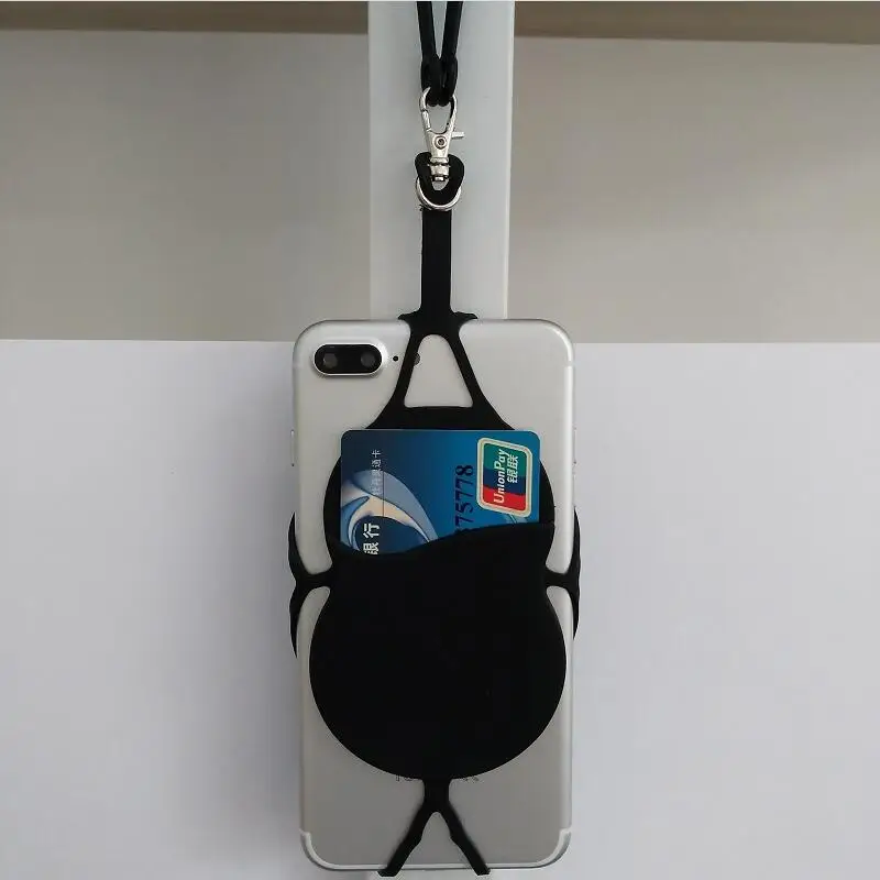 

2pc Universal silicone phone Case For xs max XR xiaomi mi8/6 note9 note8 oneplus 6 P20 Pro lite S9 Neck Lanyard card holder bag