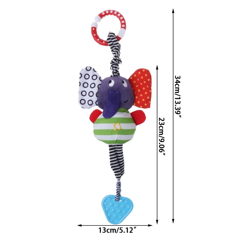Детские Teether погремушки младенческой малыш музыка слон висит кровать Куклы развивающие игрушки