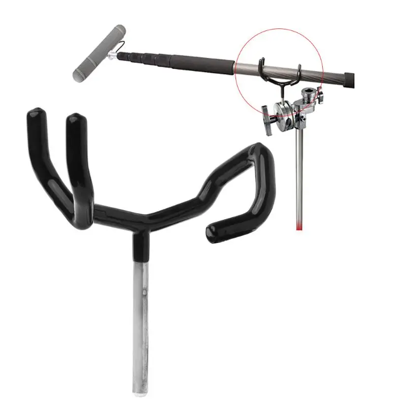 Audio Boom Pole Stand Easy Hood Metal For Microphone C Stands Support Holder