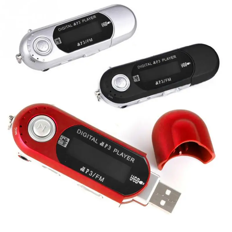 Маленький размер MP3-плееры флеш-диск USB 2,0 карта памяти lcd Мини Спортивный mp3 музыкальный плеер с fm-радио Детский Рождественский подарок