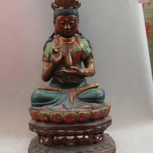 Xd 002884 Тибет Бронзовый Цвет Окрашенные Авалокитешвара Кван-Инь Гуань Инь Бодхисаттва Будда