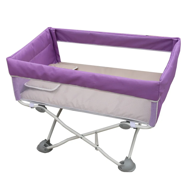 Дорожная мини складная кроватка портативная Европейская детская кроватка с москитной сеткой прикроватная кровать для новорожденных - Цвет: G