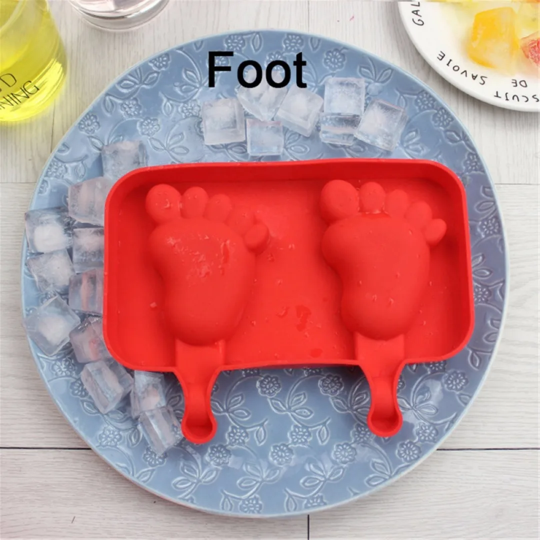 New Ice Cream Mould Frozen Pan Ice Pop Mold Tray  W/ 20Pcs Sticks & Silicone Cover