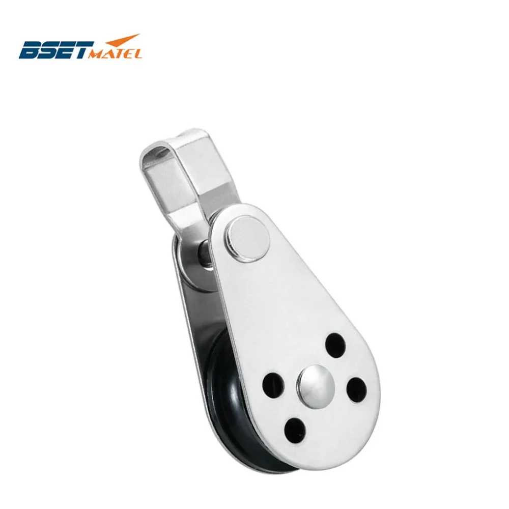 

BSET MATEL Stainless Steel 316 Pulley Blocks Rope Runner Kayak Boat Accessories Canoe Anchor Trolley Kit for 2mm to 8mm Rope