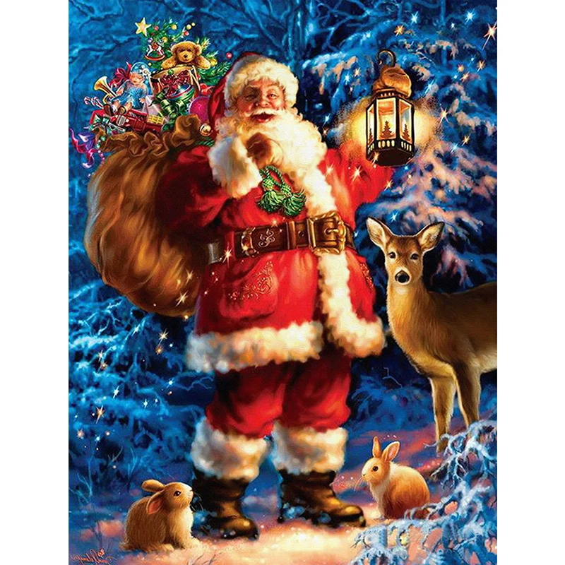 

5d diamond painting living room Santa Claus, Santa Claus, deer, rabbit Christmas gifts Mosaic cross stitch stick diamond paint