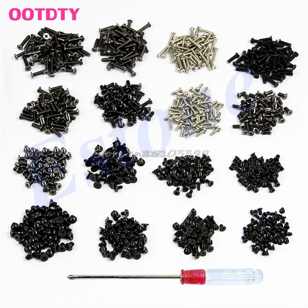 

800Pcs Laptop Screws Set + Screwdriver M12 dropship