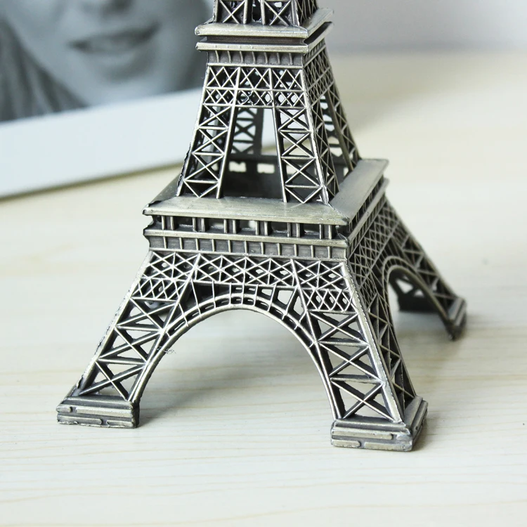 Лучший подарок! 25 см высокий бронзовый тон Париж Эйфелева башня Статуэтка Статуя антикварное украшение для дома винтажная металлическая Строительная модель