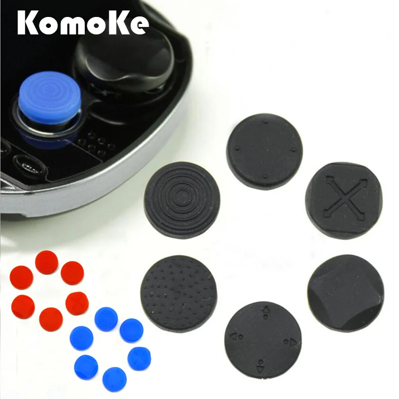 

For Sony PlayStation Psvita PS Vita PSV 1000/2000 Slim 6-in-1 Silicone Thumb Stick Grips Cap Analog Thumbstick Joystick 3 Colors