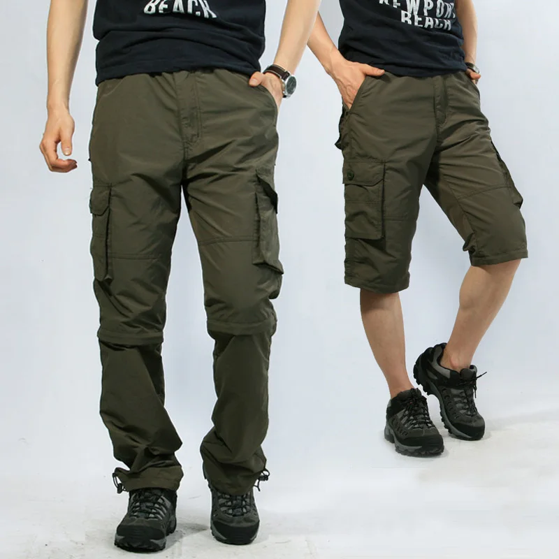 

Men's Summer Quick Dry Pants Outdoor Removable Shorts Hiking Camping Trekking Fishing Sport Multi-pocket Breathable Trousers