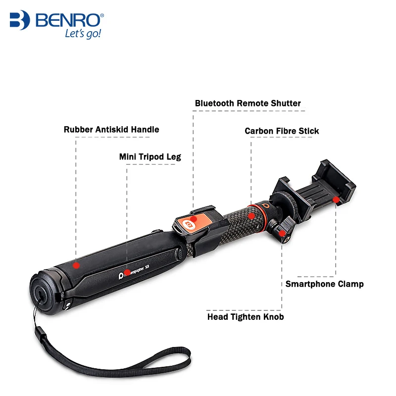 Карманные аксессуары Benro SC1 OSMO мини штатив из углеродного волокна настольная