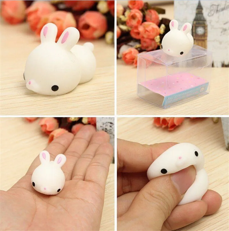 

1pcs Bunny Rabbit Squishy Slow Rising Squeeze Mobile Phone Charms Straps Healing Stress Reliever Toy Gift Decor