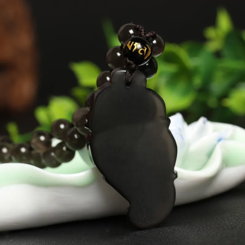 Кулон JoursNeige Pixiu Obsidian из натурального ледяного цвета ожерелье с кристаллами