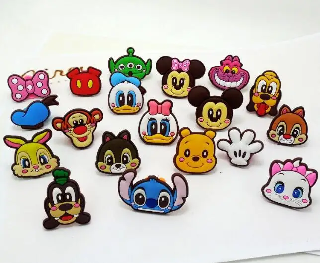 

New 100 pcs Popular Cartoon Mix PVC Soft Patch Jewelry Accessories DIY Decoration P-9