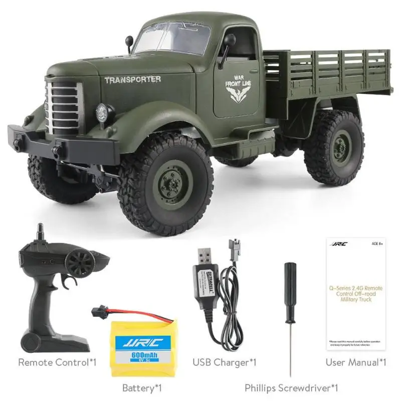 

1pc JJRC Q61 Transporter 1:16 4WD RC Truck Speed Adjustable Remote Control Off-road Crawler Car Kids Toy Christmas Gift