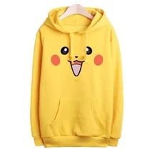 2017 Бросился Unisex Прекрасный Pokemon Лица Хвост Почтовый Толстовка С Капюшоном Толстовка Пикачу Косплей Костюм Одежда Женщины/мужчины Пальто Clothing