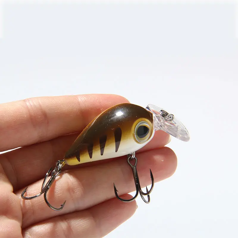 

3.8CM 7G Crankbait Fishing Lures with VMC Fishhooks Saltwater Lifelike Artificial Baits Plastic Lures Fishing Tackle Tools