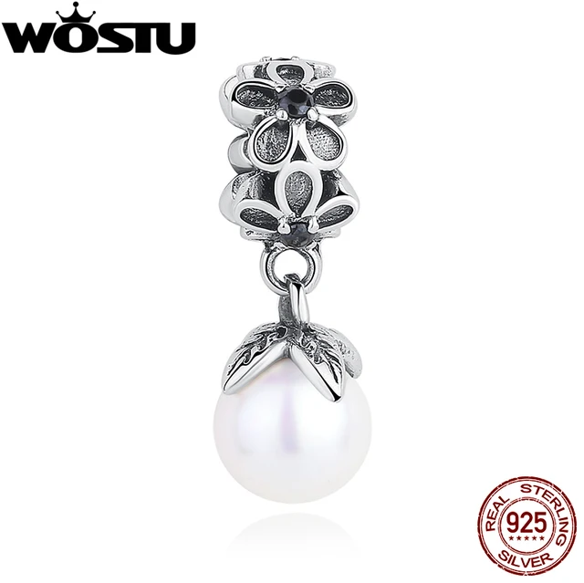 2018 New Arrival 925 Sterling Silver Pearl Charm Fit Original Beads Bracelet Pen 2018 New Arrival 925 Sterling Silver Pearl Charm Fit Original Beads Bracelet Pen