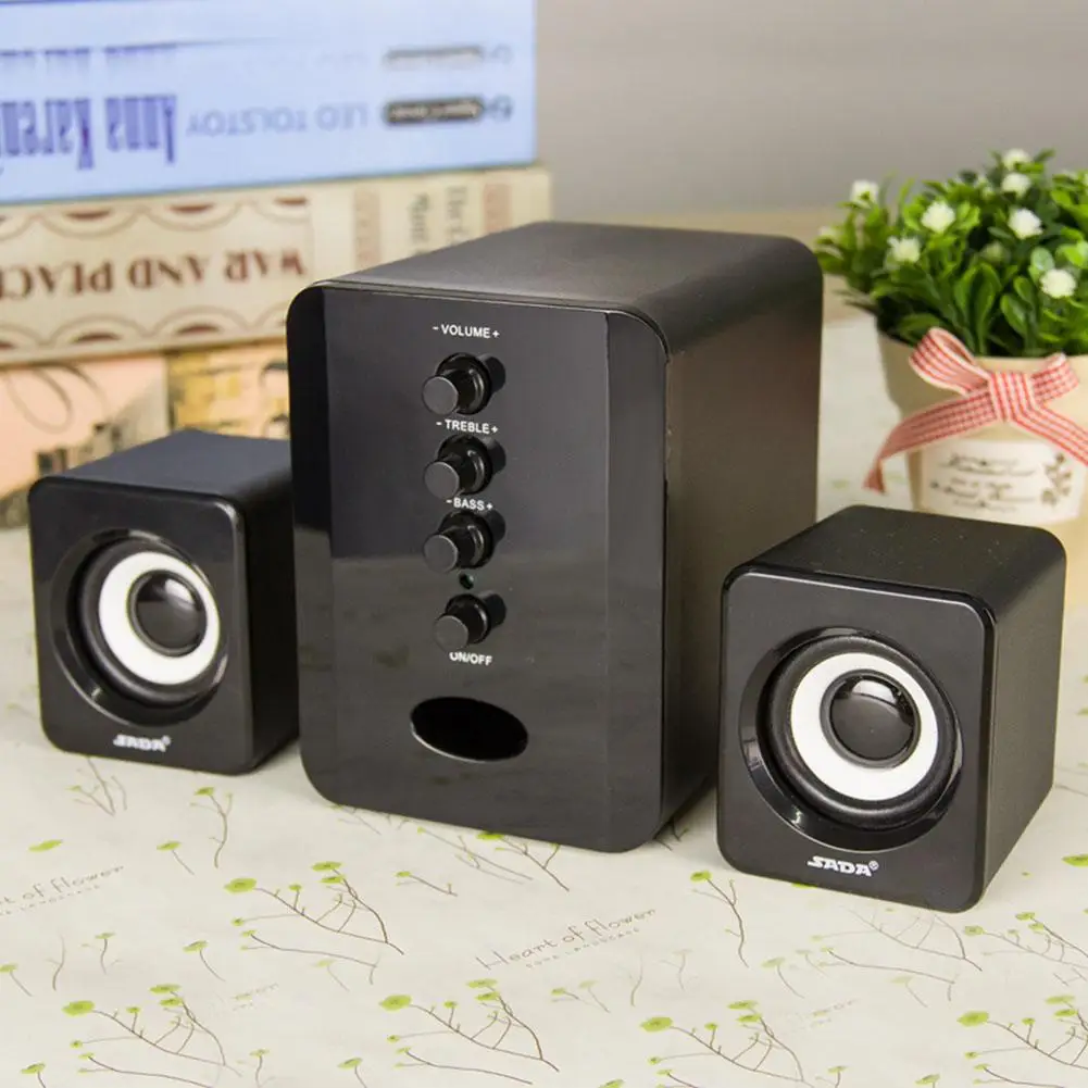 SADA D 202 USB Проводные комбинированные колонки компьютерные бас стерео музыкальный