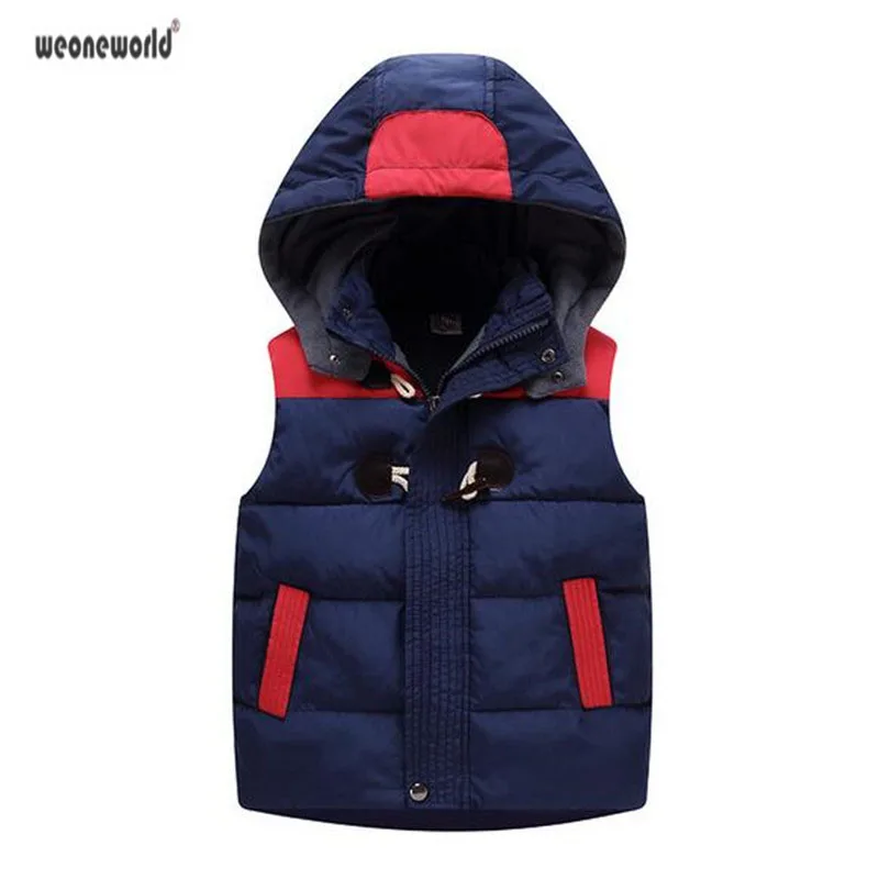 WEONEWORLD Fall Winter Warm Thicken Vests Baby Kids Duck Down Coat