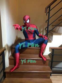 

The Amazing Spiderman 2 Cosplay Costume 3D Print Spandex Zentai Bodysuit Cosplay Spider-Man Superhero Costume High Quality