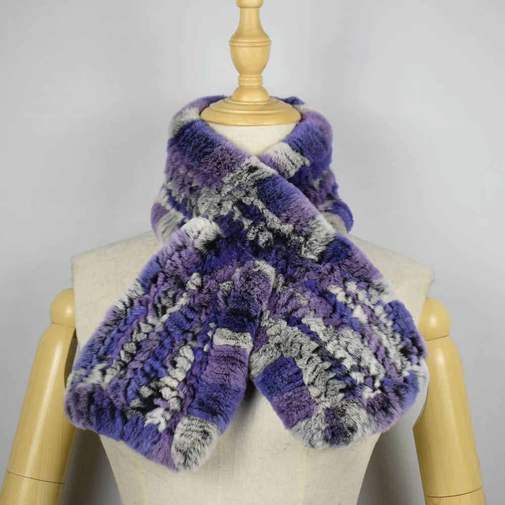 rex rabbit fur scarf short 8