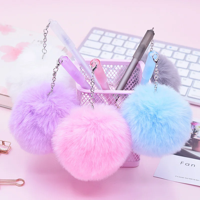 1 шт. милые плюшевые ручки подвески Kawaii нейтральные ярких цветов гелевые для
