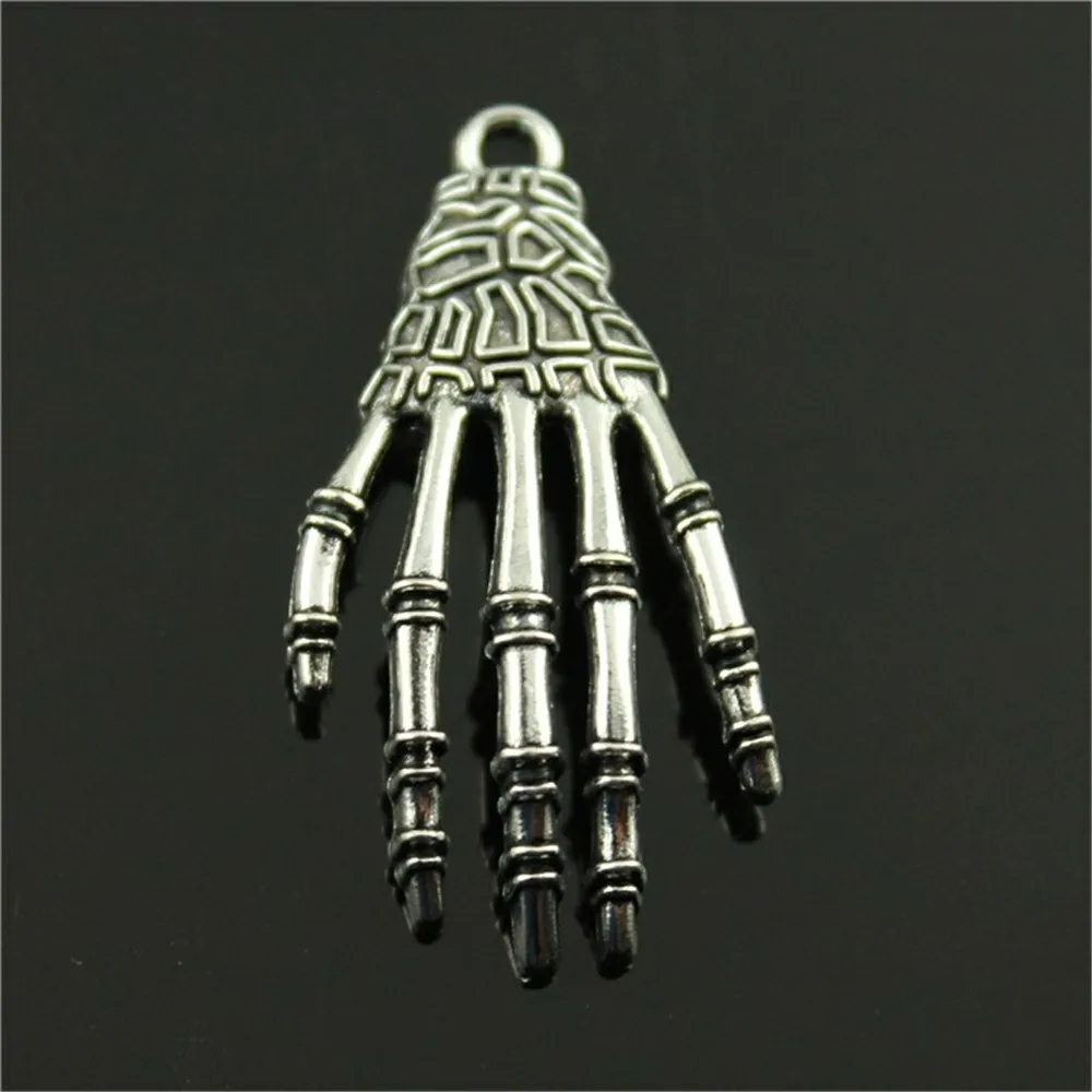 4pcs Skull Pendant Hand Bone Charms Skeleton Hand Charm Skull Hand
