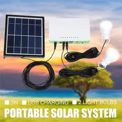 Smuxi солнечной энергии ed система генератор Панель мощность хранение зарядных устройств USB светодиодный 2 лампы Открытый Кемпинг палатка