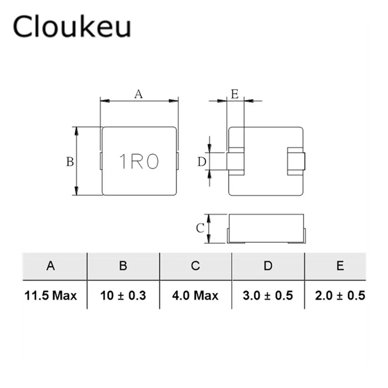 10 шт. 1040 1UH/1R0 SMT индуктор питания дроссельные катушки (10*10*4) 10040|inductor chip|shielded power