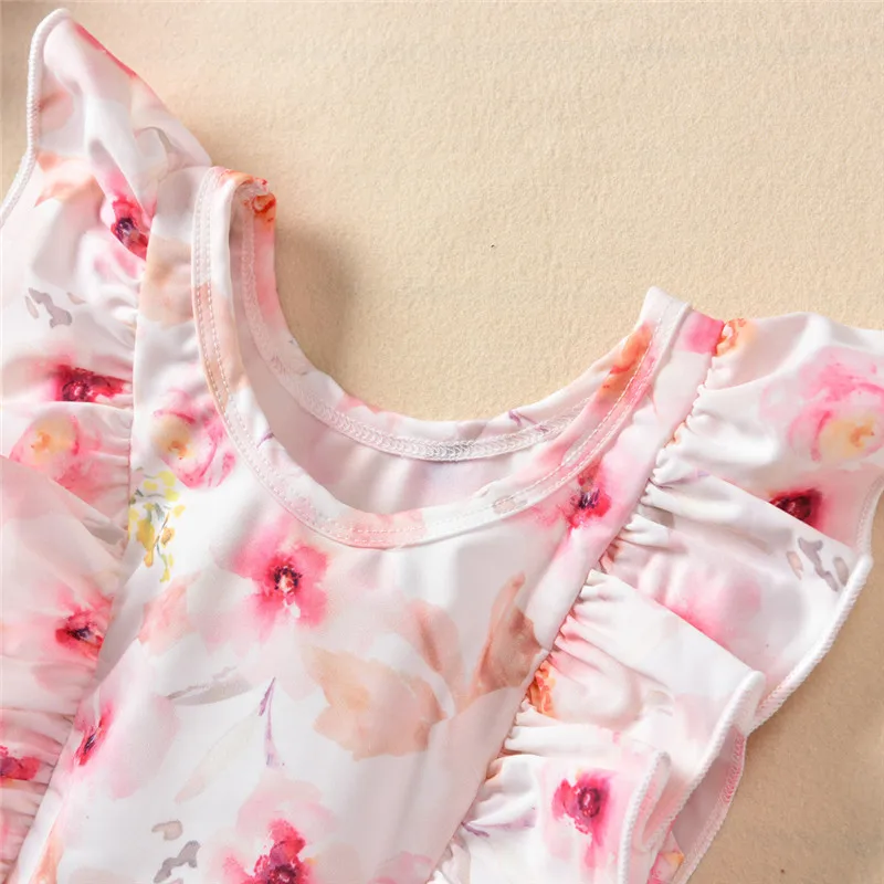 Girl's swimsuit 2019 summer new Toddler Baby Girl Swimwear Cartoon Printed Bikini Swimsuit Beach One Piece (8)