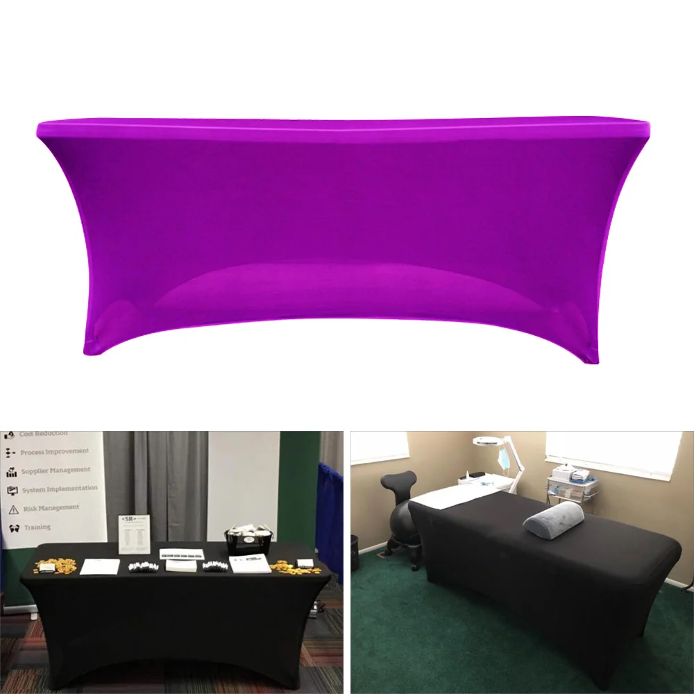  Stretch Tablecloth Spandex Polyester Table Cover Fit for Wedding Party Hotel Home Decoration Meetin