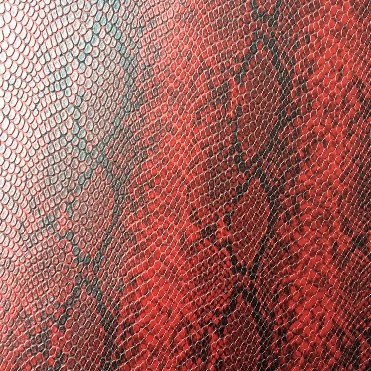 

leatheroid synthetic PU imitate Python snake skin leather fabric raw material Y004
